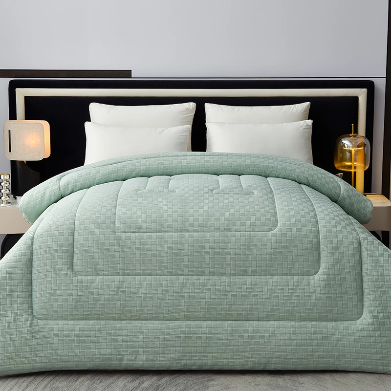 

New maternal and infant grade waffle feather silk cotton quilt core dormitory winter quilt thickened warm four-season quilt