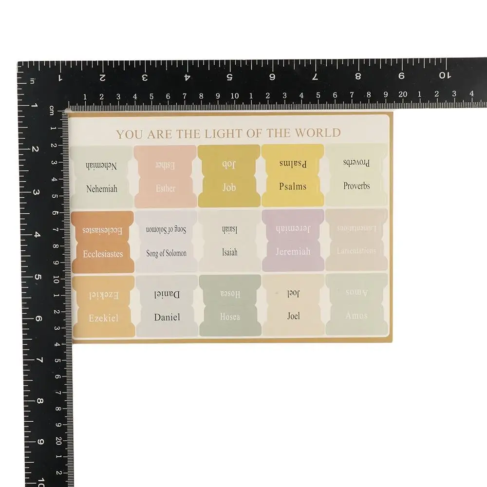 อุปกรณ์เสริมหนังสือ 5 แผ่นดัชนีพระคัมภีร์ที่ถอดออกได้เขียนได้สติกเกอร์พระคัมภีร์ Self-กาวแท็บกระดาษป้ายพระคัมภีร์เครื่องเขียน