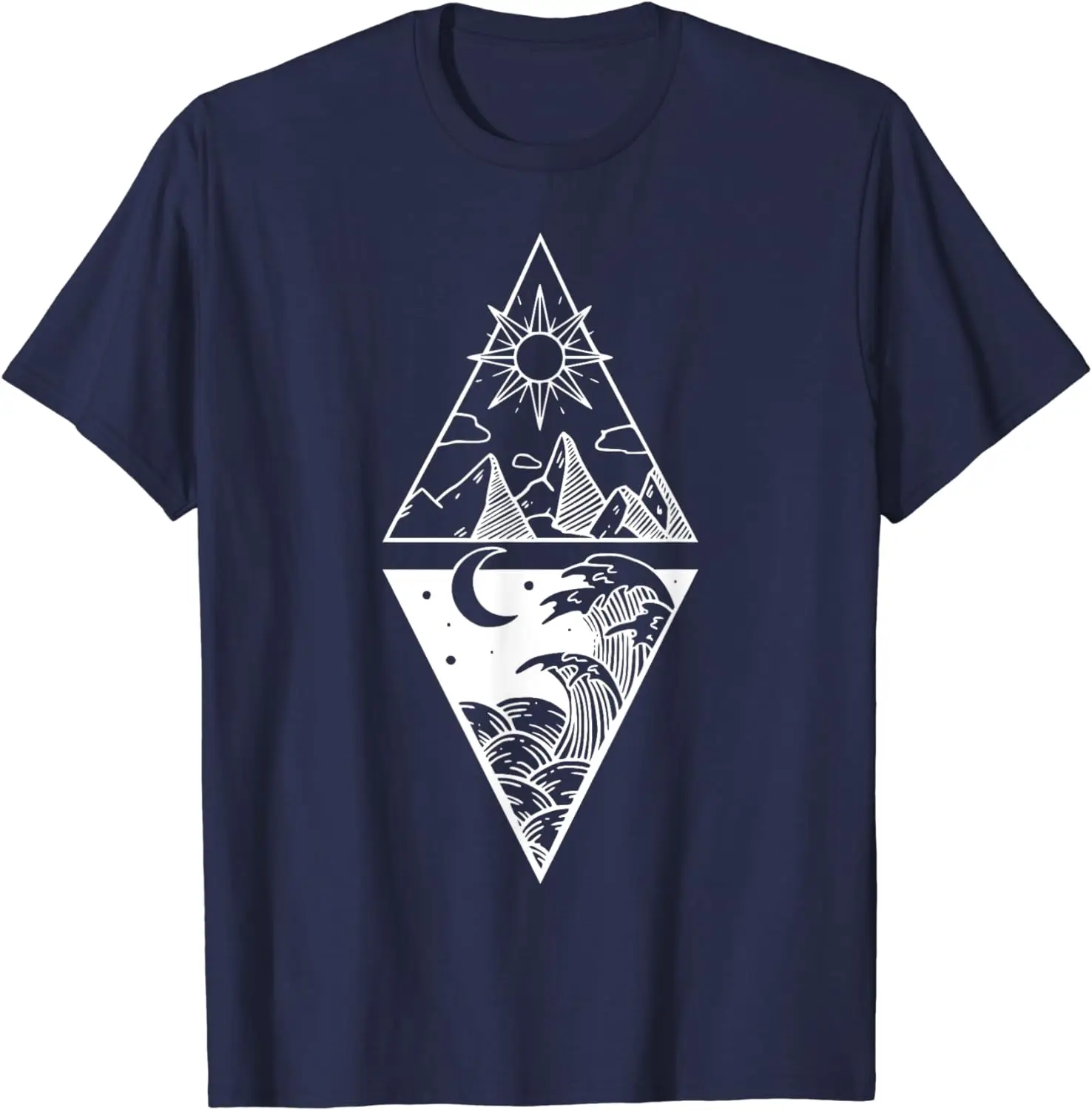 Moutain Moon Gothic Design T-Shirt for Men Women Easy To Wear and Match Men Clothing Comfortable and Fashionable