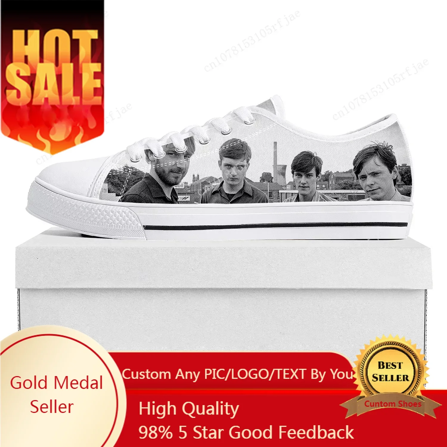 

Joy Division Rock Band Low Top Sneakers Mens Womens Teenager Canvas Sneaker 3D Print Casual Couple Shoe Custom Shoe