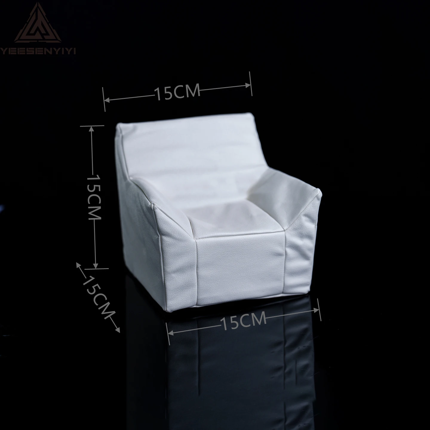 Scaled-down PU Sofa For 1/6 Action Figures BJD Dolls Miniature Sofa For 12-inch 30CM Model Dollhouse Scene Accessories