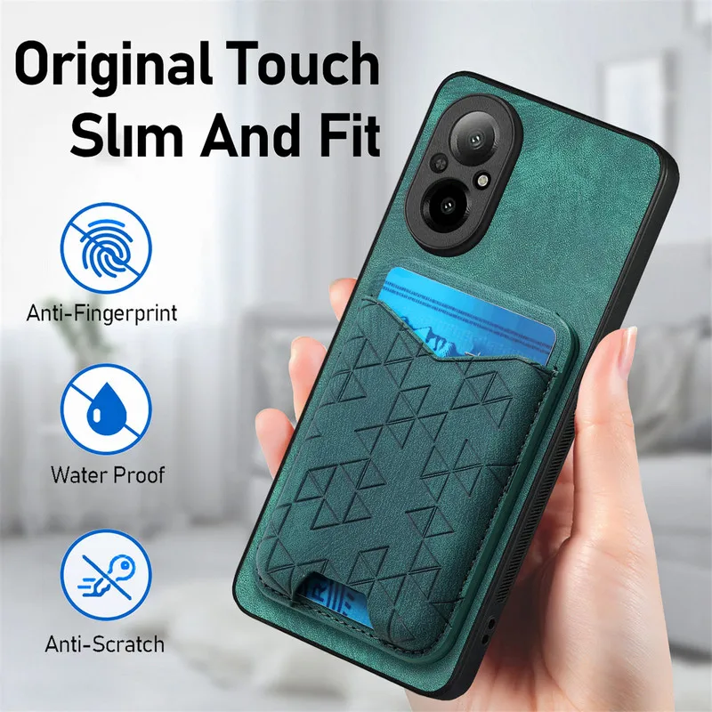 Realme 13 12 11 10 9 Pro Plus 5G 4G Luxury Case For OPPO Realme 12 Plus Leather Card Back Cover Realmi 9i 10 13 11 P1 Pro Funda