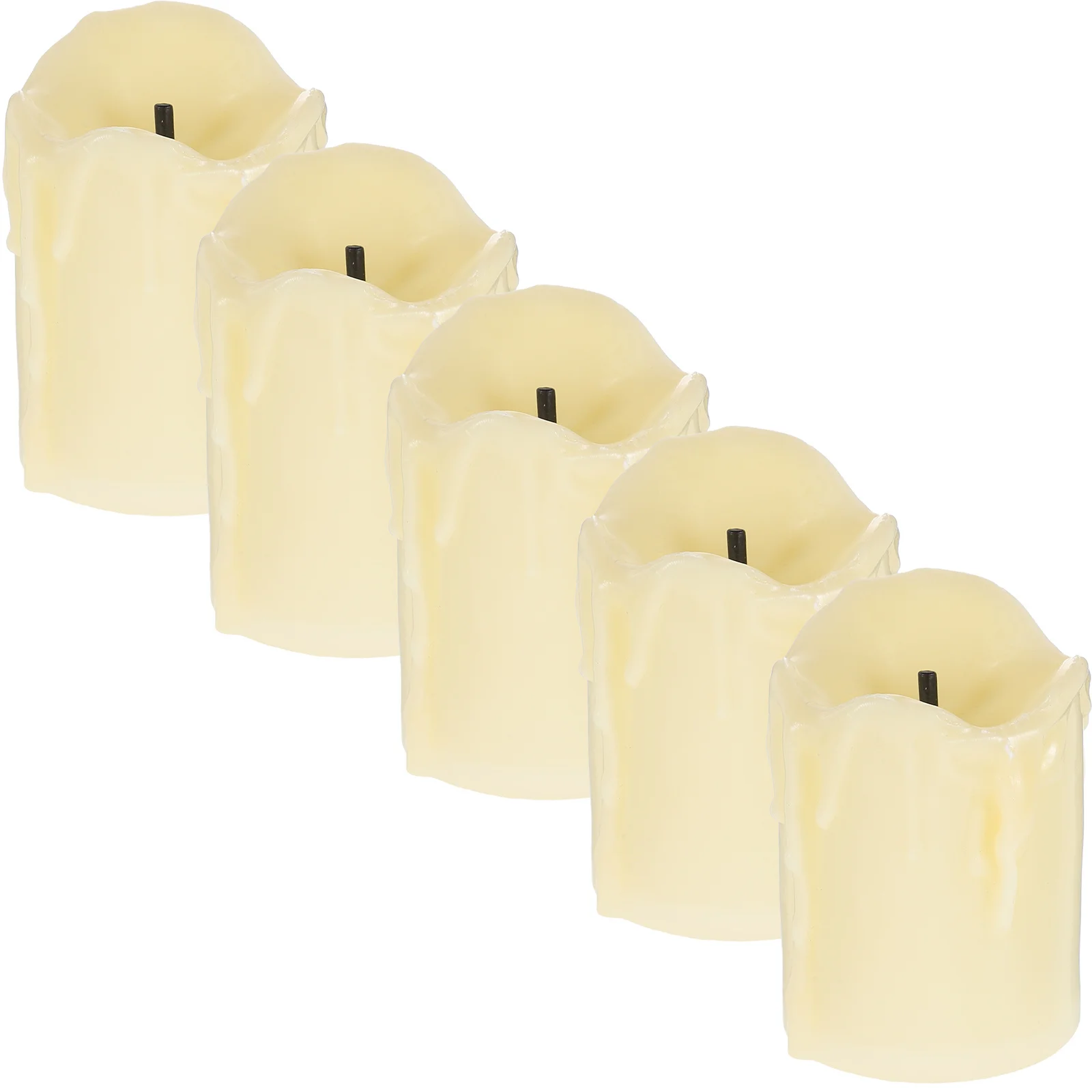 5 قطعة Led الخفقان عديمة اللهب الشموع تعمل ضوء الليل طويل الأمد للمنزل بار مقهى مصابيح ديكور الطرف