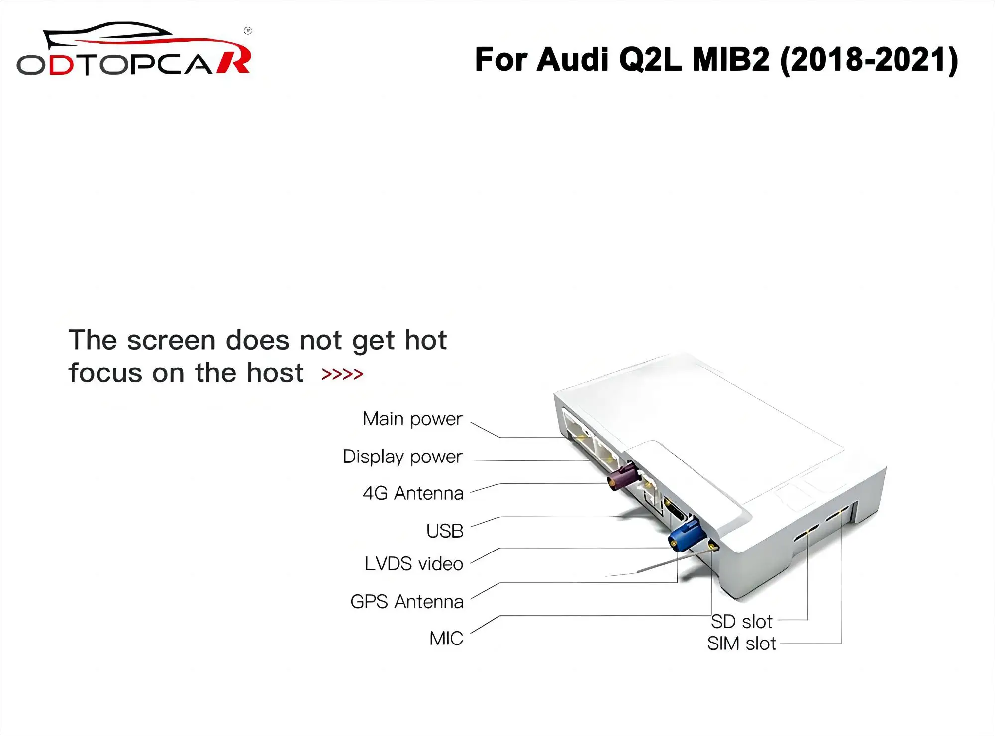 Per Audi Q2 SQ2 MIB2 Android 12 Sistema Multimediale Touch Screen da 10.25 pollici Unità Principale Carplay Android Auto MirrorLink Navigazione