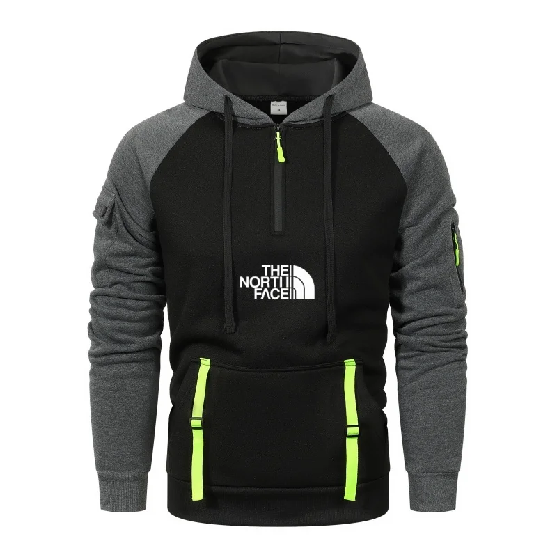 

2025 New outdoor fitness sweatshirt for men's autumn and winter, fashionable casual sweatshirt, European-sized sweatshirt S-3XL