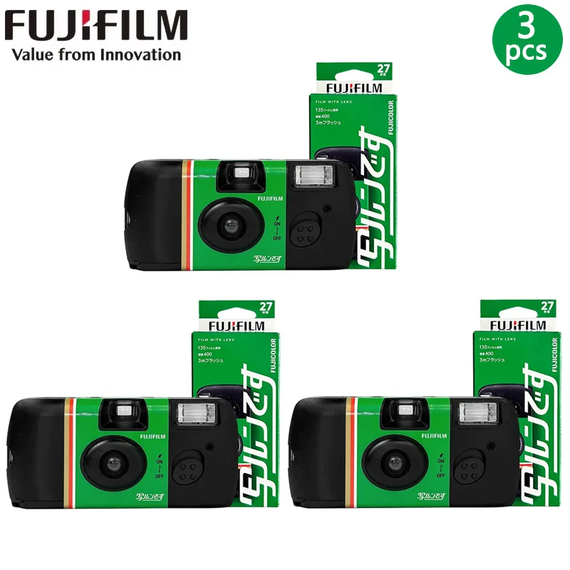 1/3/6 Pcs Fujifilm SIMPLE ACE ISO 400 35mm Power Flash 27 Photo