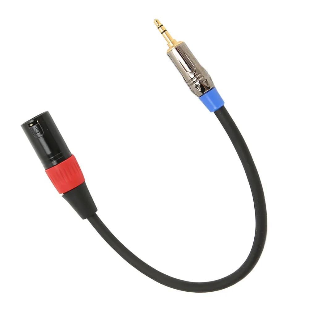Male to Male 3PIN XLR Male to 3.5mm Cable Noise Reduction Lossless 3.5mm TRS to XLR Cable 11.8in Microphone Balanced Cord