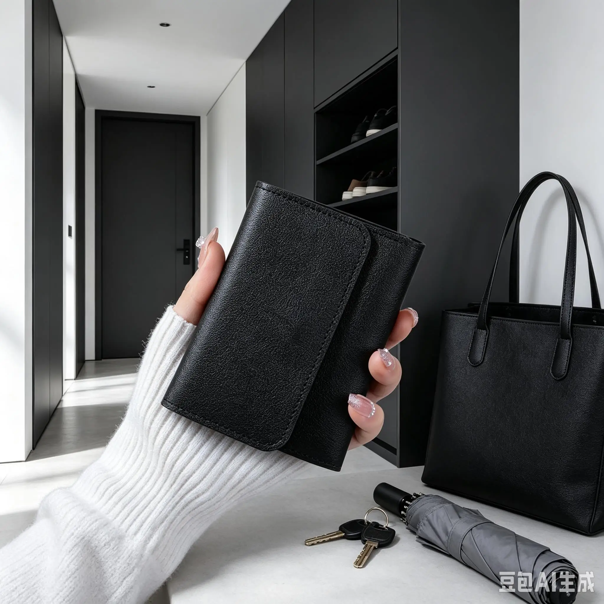 Trendy Short Women's Wallet Student Ticket Clip Multi Functional Card Bag Change Triple Fold Ultra Thin Smooth Surface