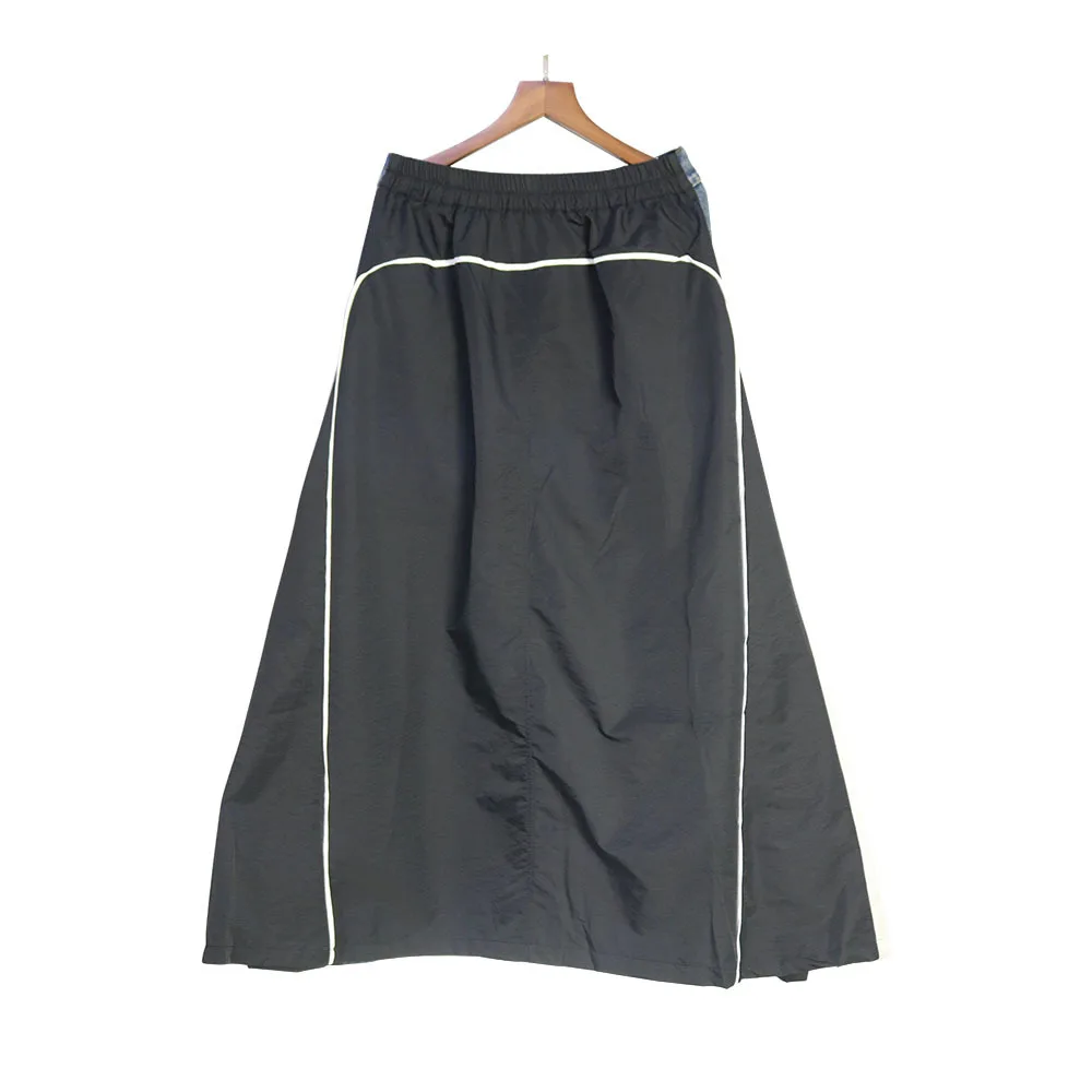 

American Autumn New Fashion 2025 Women's Vintage Spliced Casual Trendy A-line Loose Ankle Length Skirts Female Denim Clothes