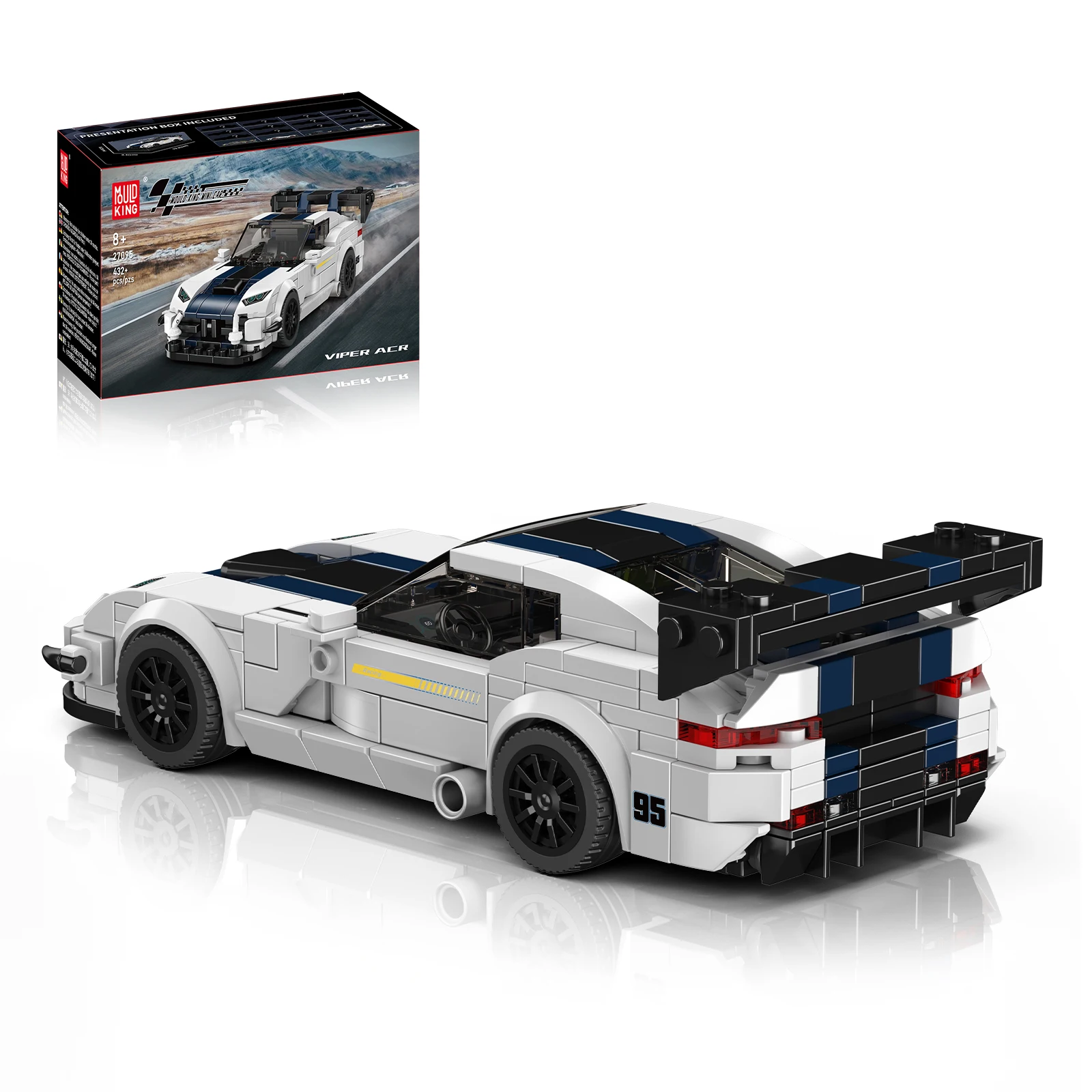 Mould King 432pcs Viper ACR Mini Car Series Small Building Blocks Creative DIY Toy for Kids
