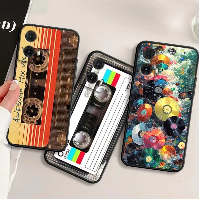

Recording tape pattern Phone Case For Motorola G85 Edge 50 G24 G35 G14 G04 40 G72 G34 G31 G Stylus G54 G13 G32 5G Black