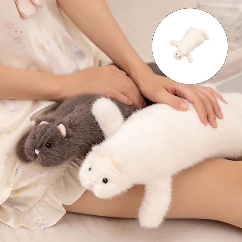 สมจริง Ferret ตุ๊กตาของเล่นขนาดใหญ่กอดสัตว์ของเล่นน่ารัก Ferret ตุ๊กตาสัตว์สนุกตุ๊กตาของเล่น Photo Props A2UB