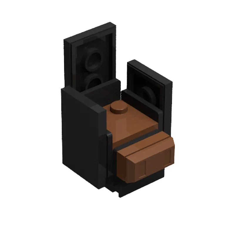 13 PCS Black Decorative Stacking Bricks Back Chair MOC Building Blocks Model Children's Puzzle DIY Assembly Toys Festival Gifts