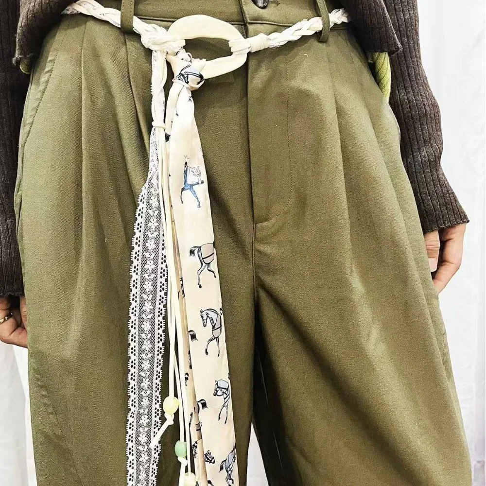 New Handmade Woven Bohemian Ethnic Belt - Retro Decorative Waist Chain Rope for Dress Pants Accessories