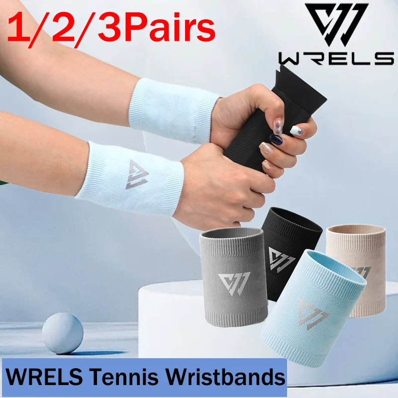 1/2/3Pairs WRELS Tennis Wristbands Breathable Sweat Absorbing Basketball Wrist Guard Men Lightweight Running Sports Wrist Band