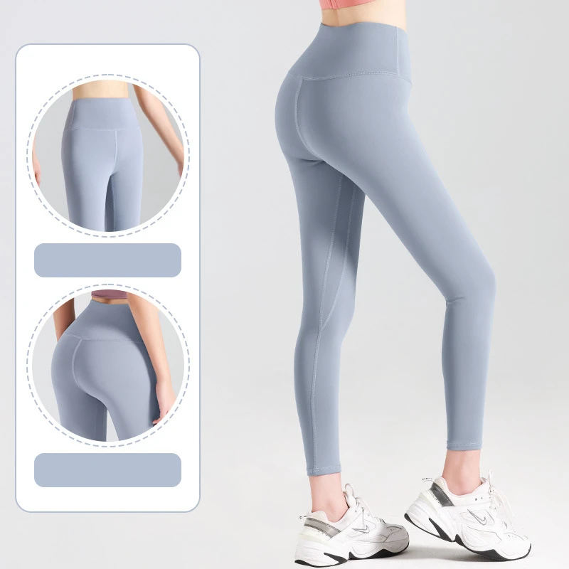 Woman Skinny Sexy Open Crotch Pants Leggings Couple Outdoor Sex Crotchless Panties Booty Lifting Elastic Hidden Zipper Trousers