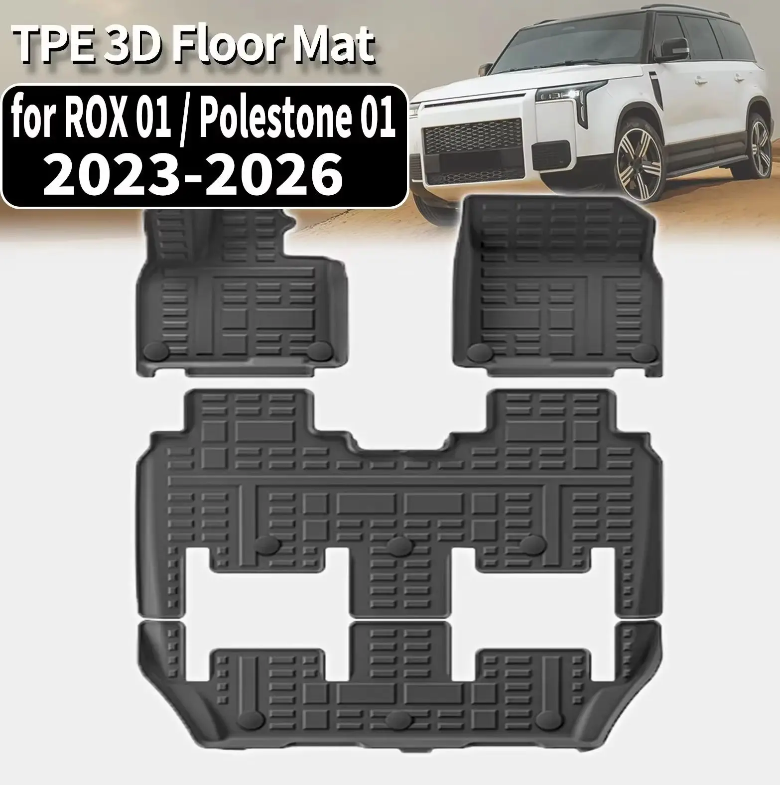 

for ROX 01 / Polestone 01 2023 2024 2025 2026 TPE Car Floor Mats Waterproof Non-Slip Easy Clean Accessories