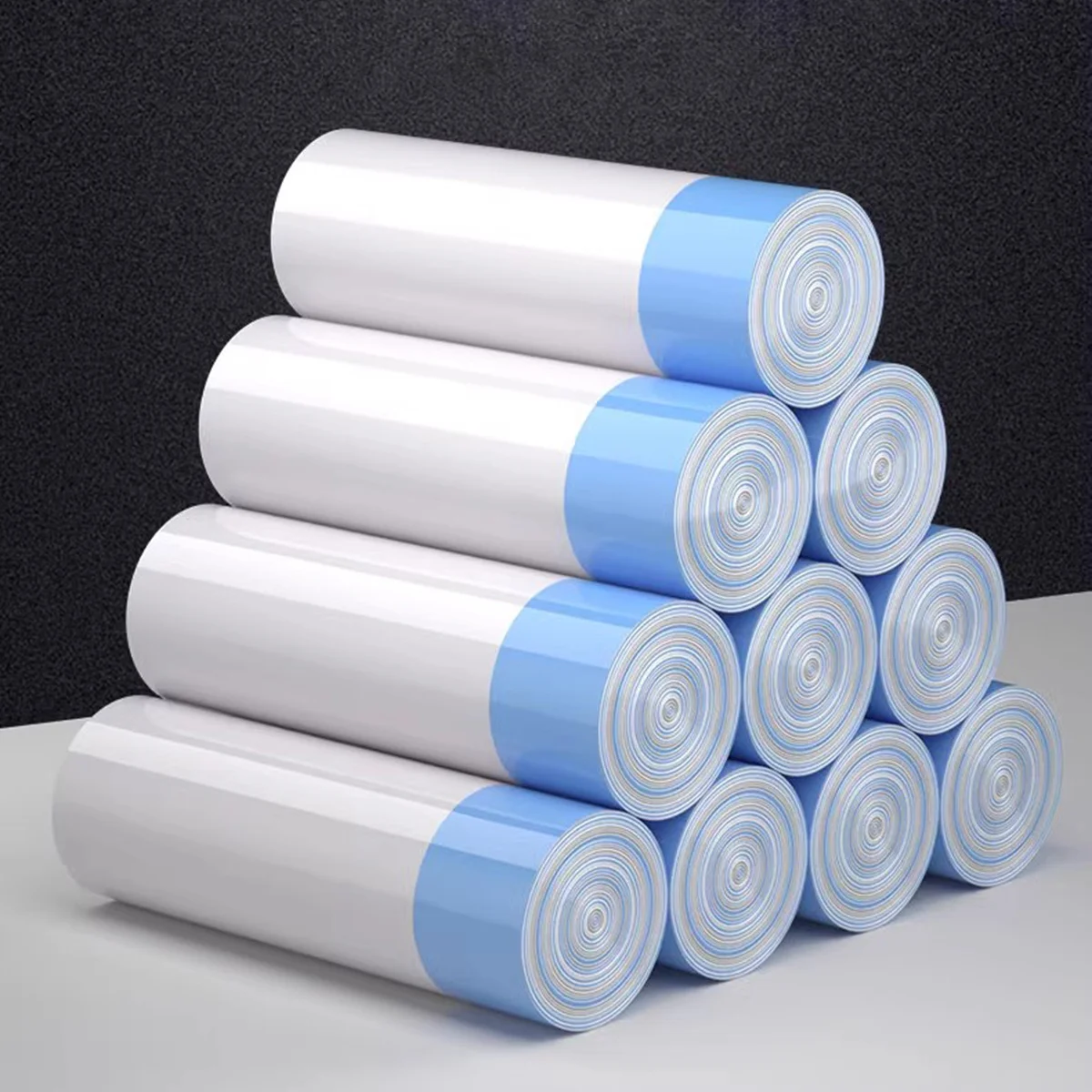 Drawstring garbage bag household portable kitchen thickened large student dormitory automatic closing Lat thick plastic bag