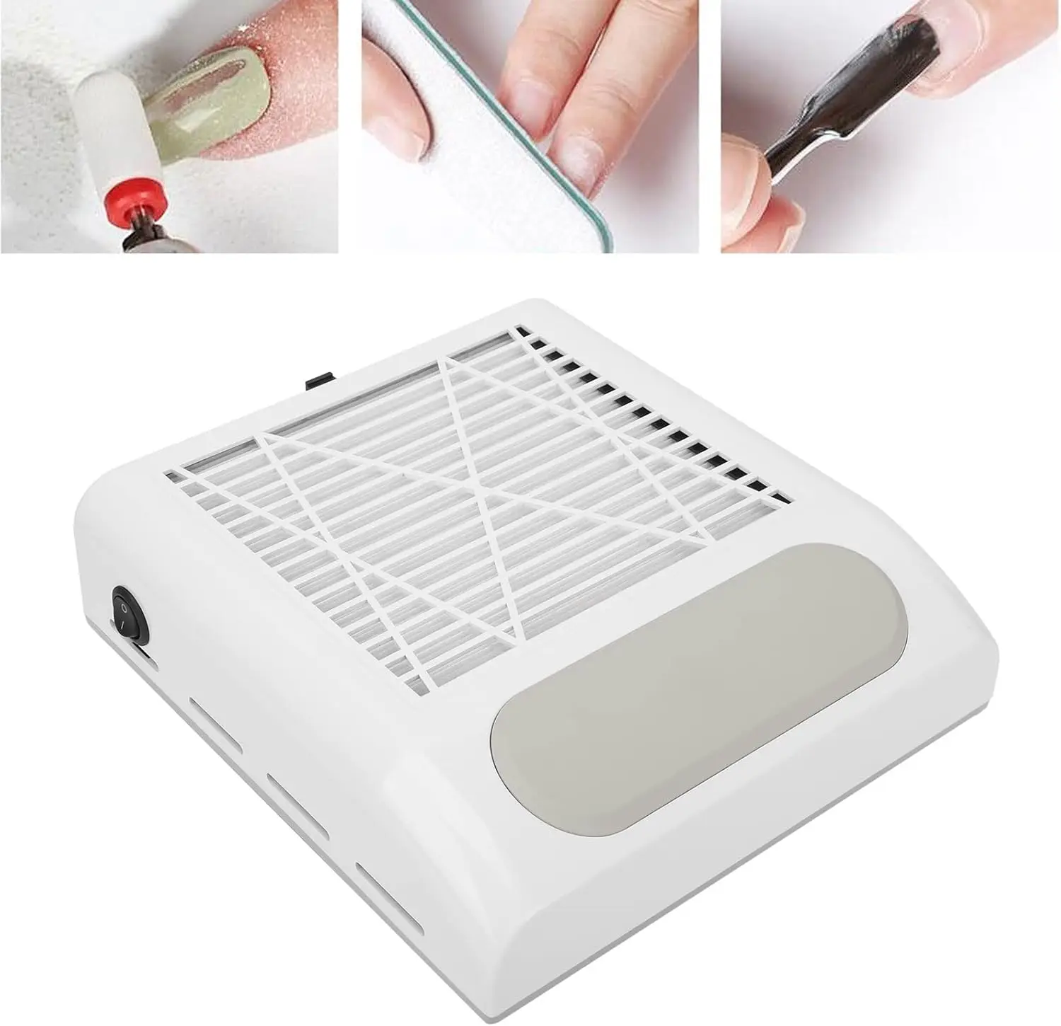 

Мощный пылесборник для маникюра 80 Вт с многоразовым фильтром, сильное всасывание для акриловых и гелевых ногтей, для дома и салона