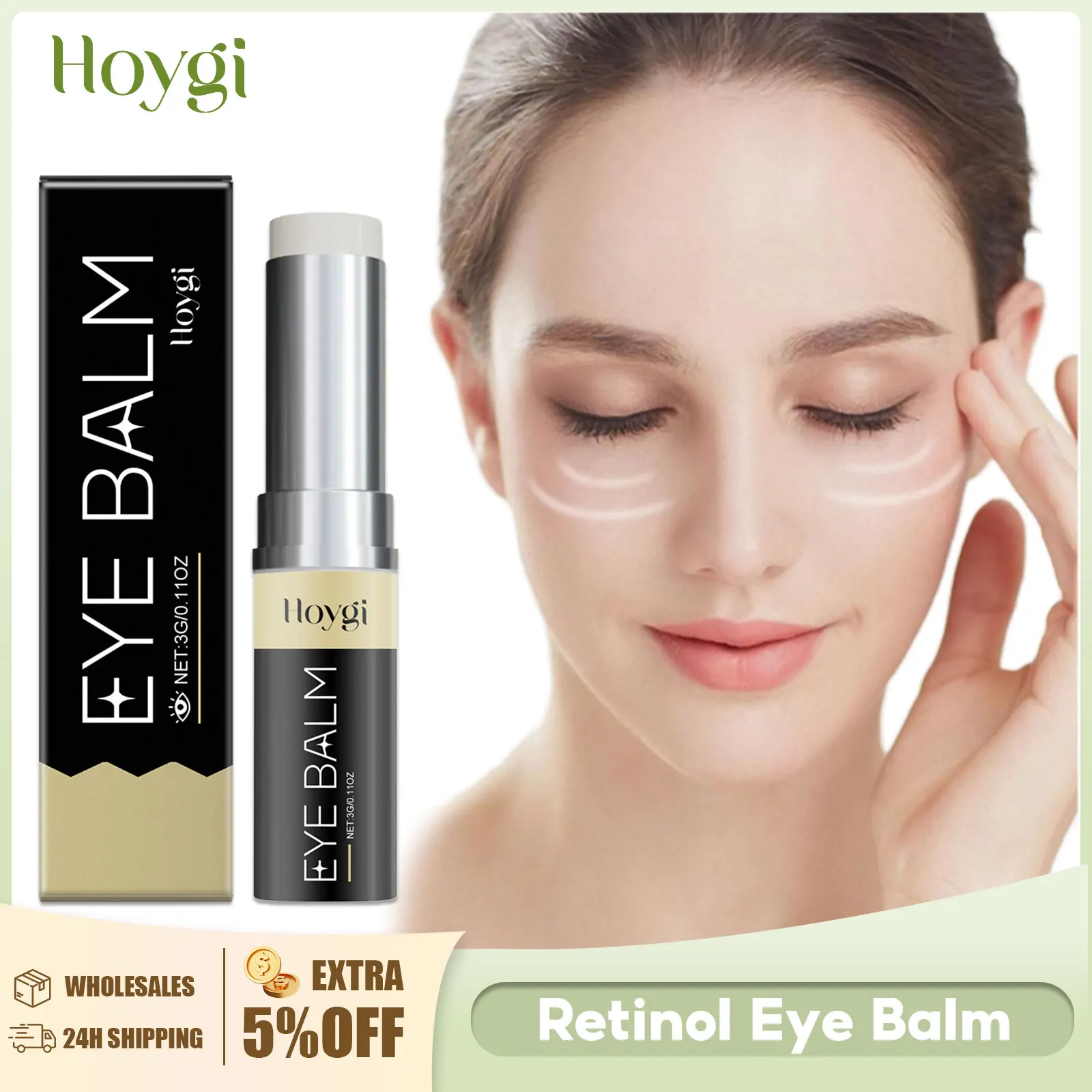 

Retinol Eye Cream Balm Tightening Eye Area Reduce Puffiness Anti Eye Bags Remover Dark Circles Fade Fine Lines Eye Cream Stick