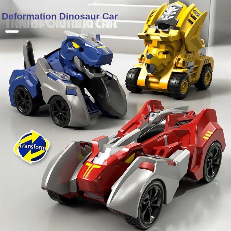 2-in-1 Transforming Dinosaur Car: Automatic Transformations for Kids\' Fun!