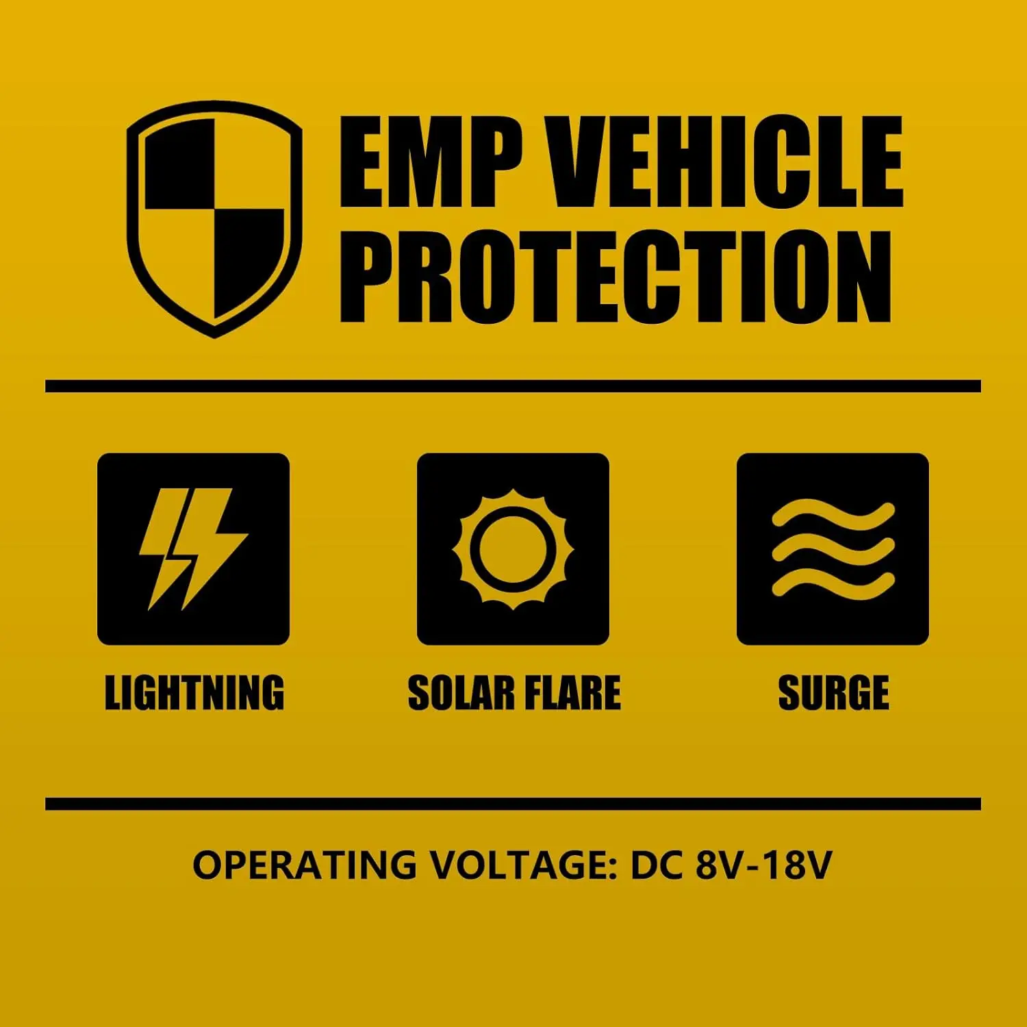 Proteção de veículo EMP compatível com relâmpagos automotivos OBD2 de 12V e 16 pinos, flare solar e proteção contra surtos
