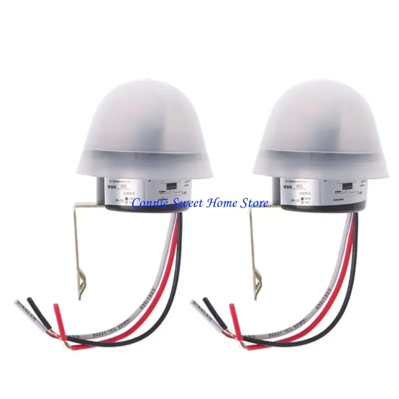 

LXAF 2Pcs 220V 50-60Hz 10A Light Activated Switches Waterproof ABS Housing Photocell Street Light Lamp Switches Enduring