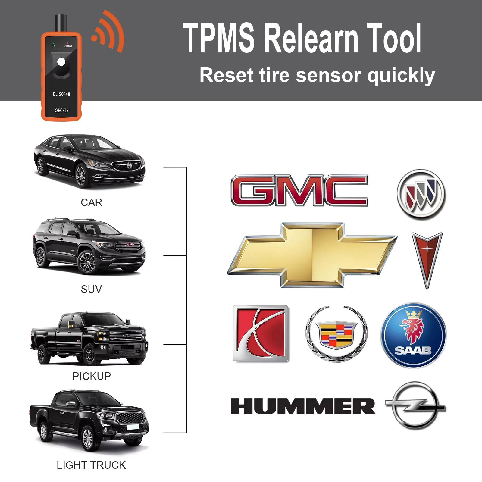 Car Tire Pressure System Sensor TPMS OEC-T5 Activation Tool for G-M/Opel Reset Tool Mechanical Tester EL-50448 diagnostic tool