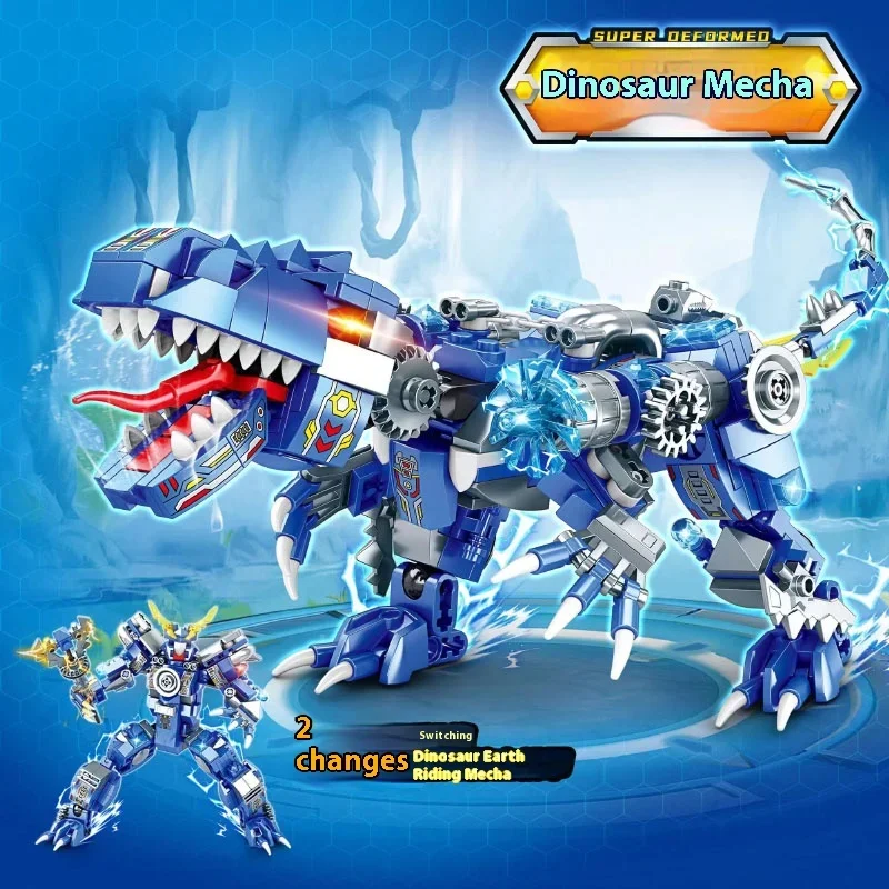 New 2IN1 Jurassic Mechanical Indominus Rex Dinosaur World Model Mech Building Blocks Dino Park Bricks Children Boys Toy Gifts