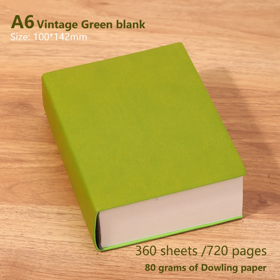 720-seitiges, ultradickes, leeres Skizzenbuch mit Innenseite, PU-Einband, minimalistisches Design, klein und frisch, DIY-Büro/Malerei – Detail 7