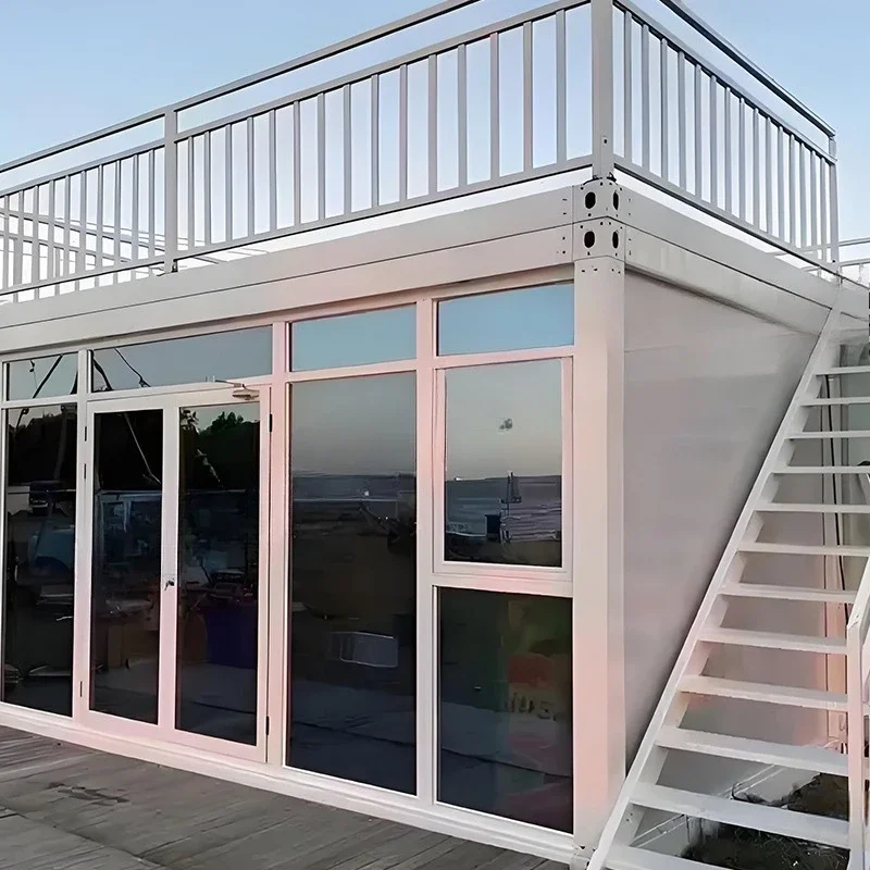 Double-layer container sun room scenic container coffee milk tea shop construction site integrated housing container