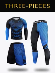 3-piece Sports Set Men's Running Set Breathable Slow Running Basketball Underwear Tight Sports Clothing Gym Fitness Sports Suit
