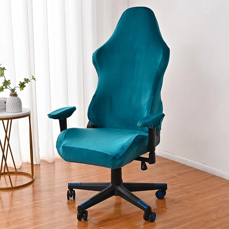 Velvet Spandex Gaming Chair Covers, Stretch Office Chair Cover, Computer Chair Covers, Armchair Seat Cover, 4 PCs/Set