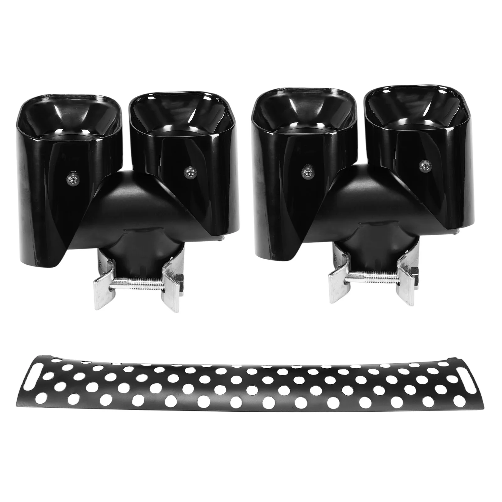 Kit de molduras de cubierta de escape trasero de coche, tubo de puntas de escape dobles de acero inoxidable para Land Rover Defender 90/110/130 20-25