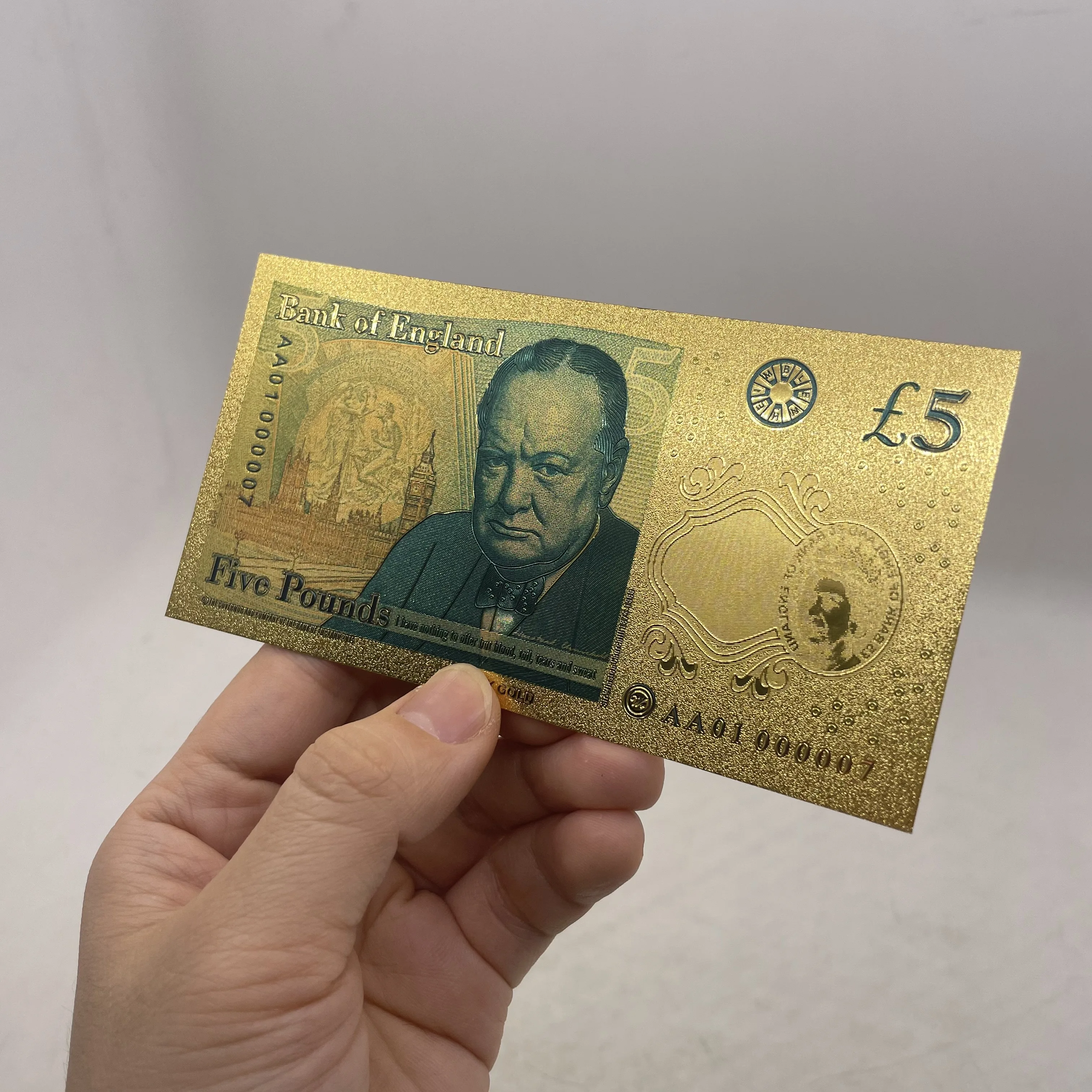 الأوراق النقدية الذهبية للملكة البريطانية عالية الجودة 5 10 20 25 50 إليزابيث ديانا تشارلز III الأوراق النقدية الذهبية الحرف الديكور هدية السفر