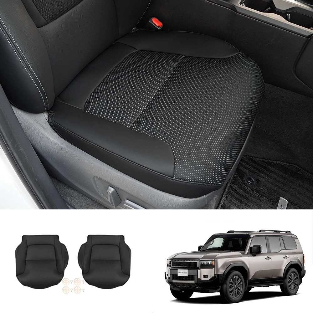 

For Toyota Land Cruiser 250 Prado LC250 2024 2025 Car Leather Front Seat Protector Cover Full Coverage Seat Cushion Accessories