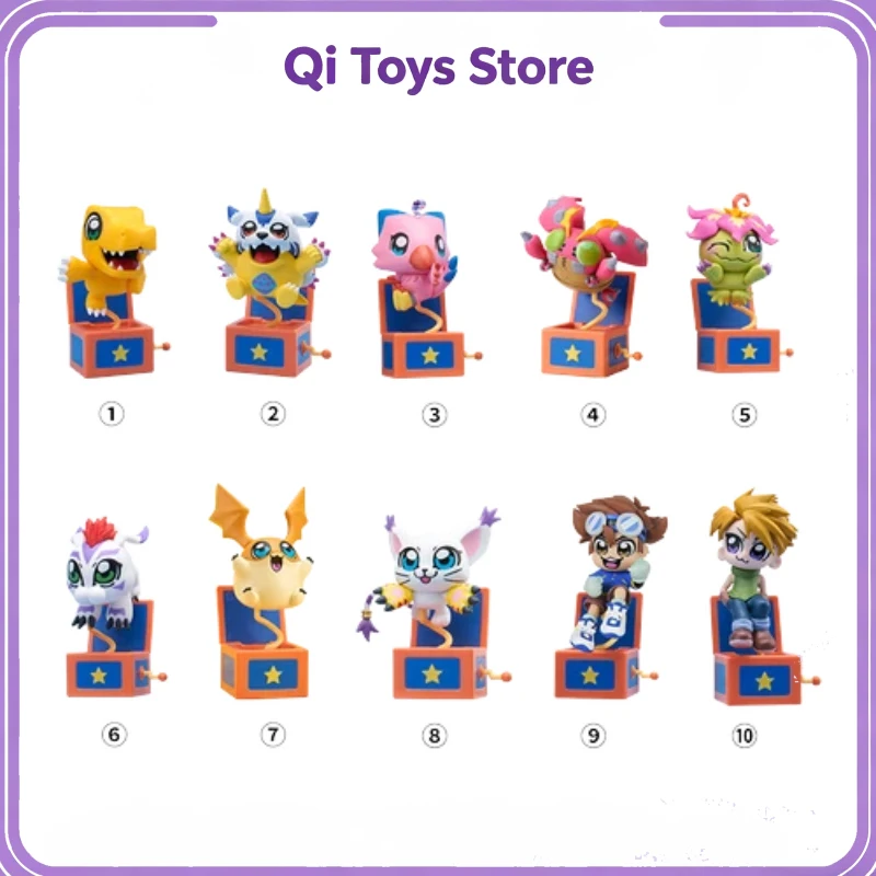 

New Digimon Bnfigure Q Series Blind Box Digimon Collaboration Mystery Box Agumon Gabumon Piyomon Tentomon Decor Gift Collect Toy