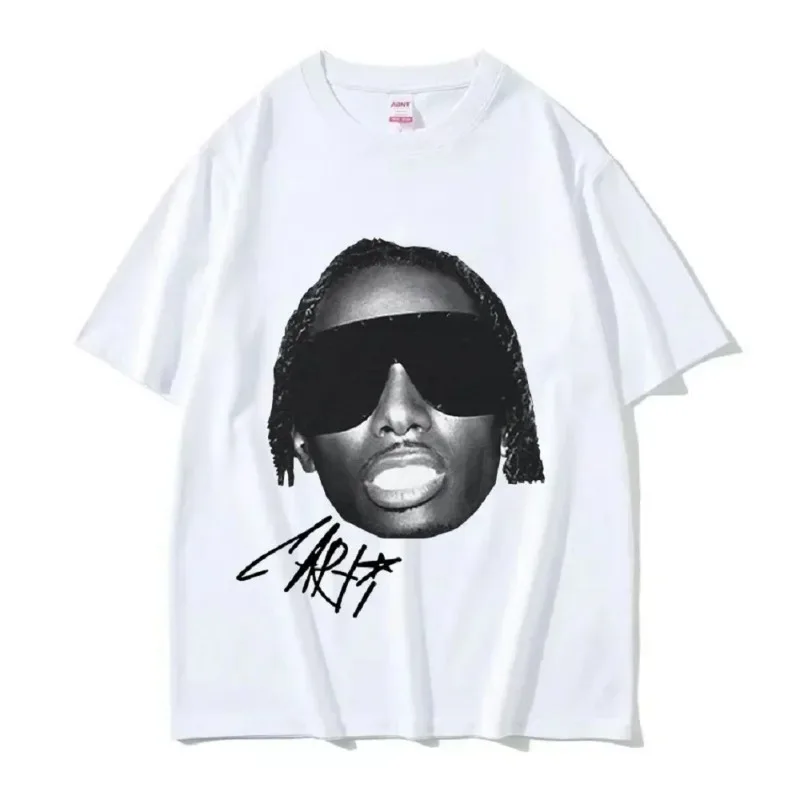 Rapper Playboi Carti Signature Men\'s Cool Hip Hop Vintage Style T-Shirt Unisex 100% Cotton Oversized T Shirts Streetwear