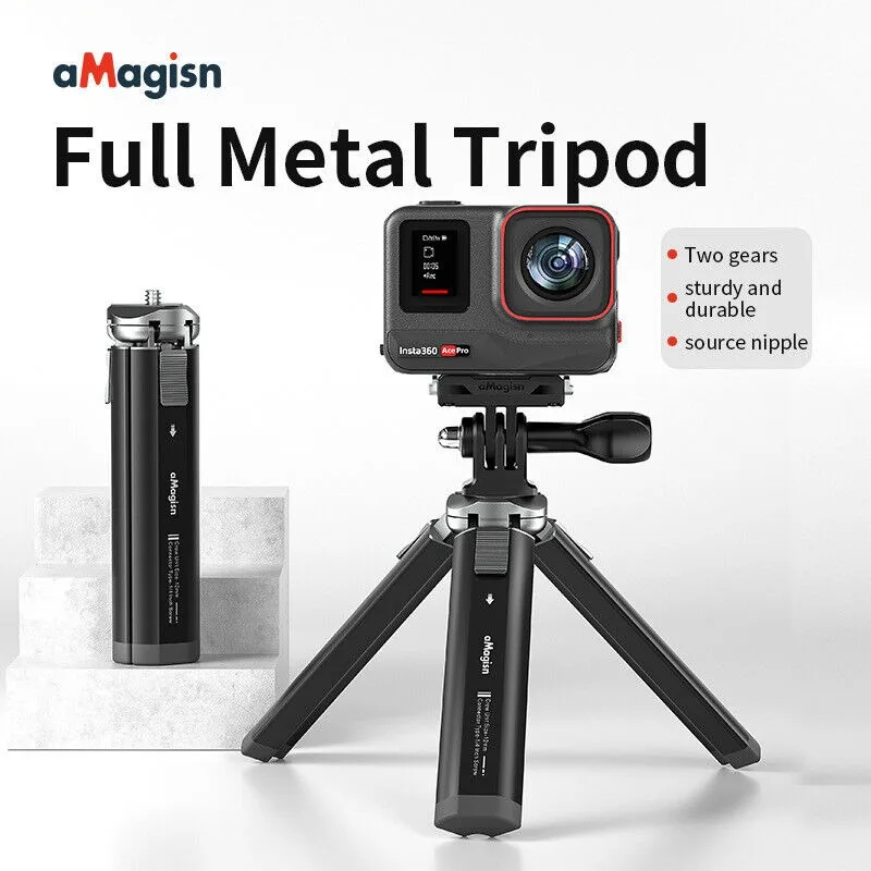 aMagisn Mini Full Metal Tabletop Tripod Action Camera DSLR Accessory