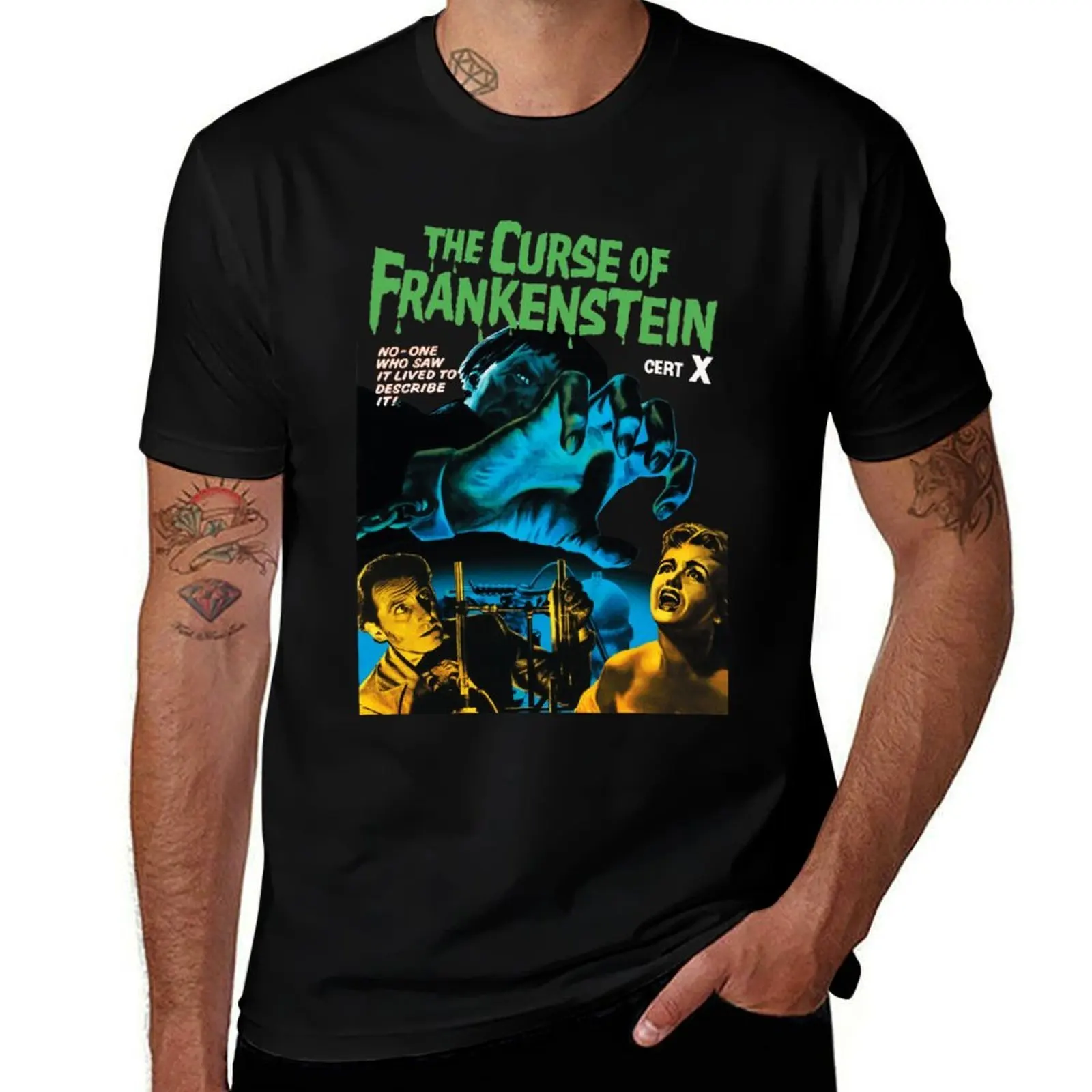 

The Curse of Frankenstein - Original Hammer T-Shirt anime t shirts oversize mens graphic t shirts T-shirt