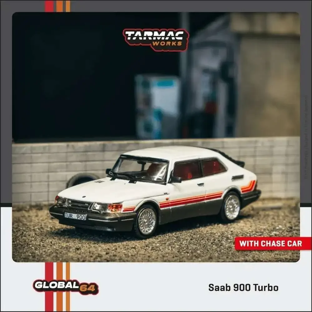 

PreSale TW 1:64 Saab 900 Turbo White Diecast Car Model Collection Toys Tarmac Works