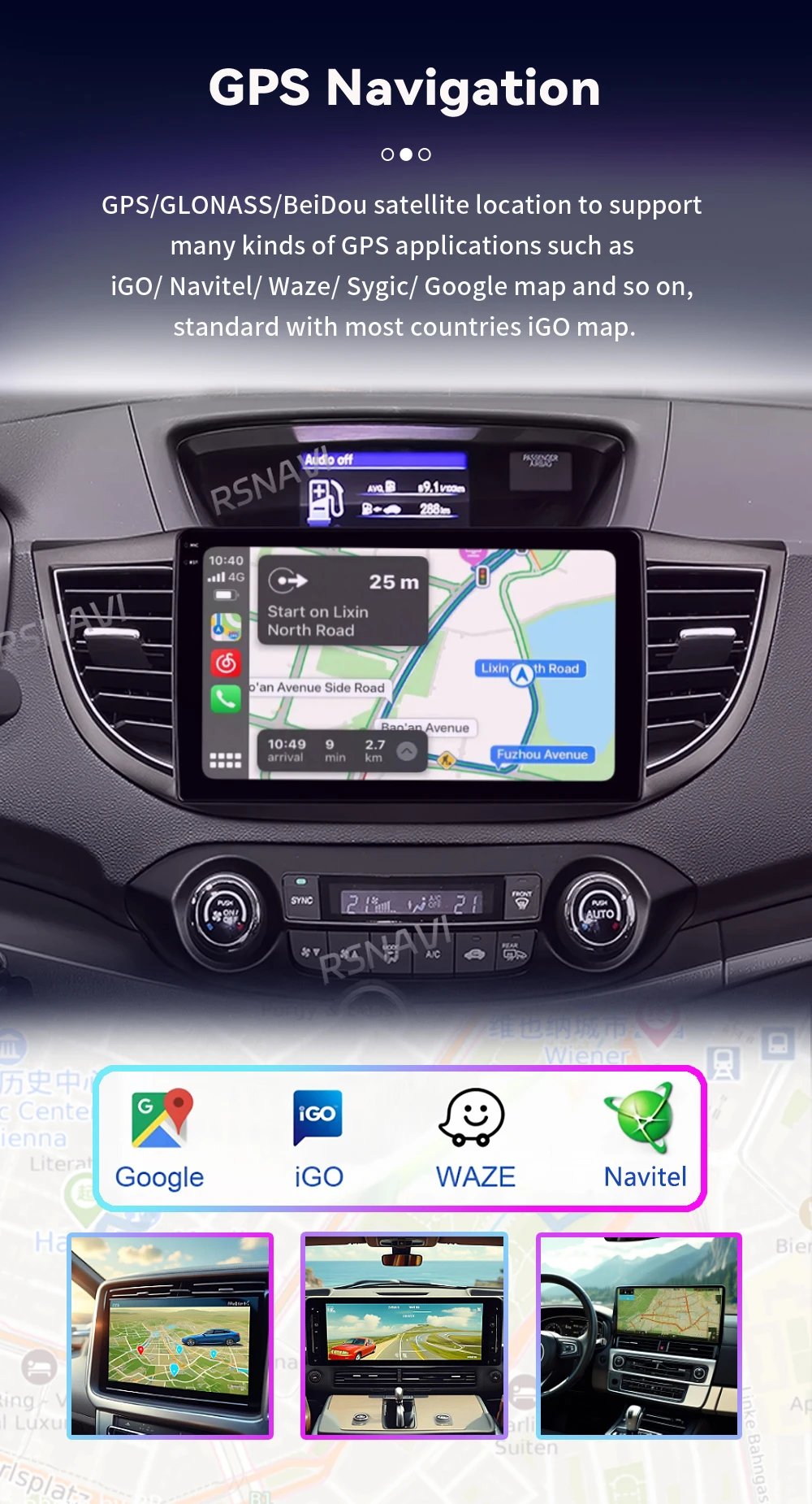 Android 16 Carplay Auto Car Radio Multimedia Player For Honda CRV CR-V 2012-2016 WIFI+4G DSP Autoradio Stereo 2din Head Unit
