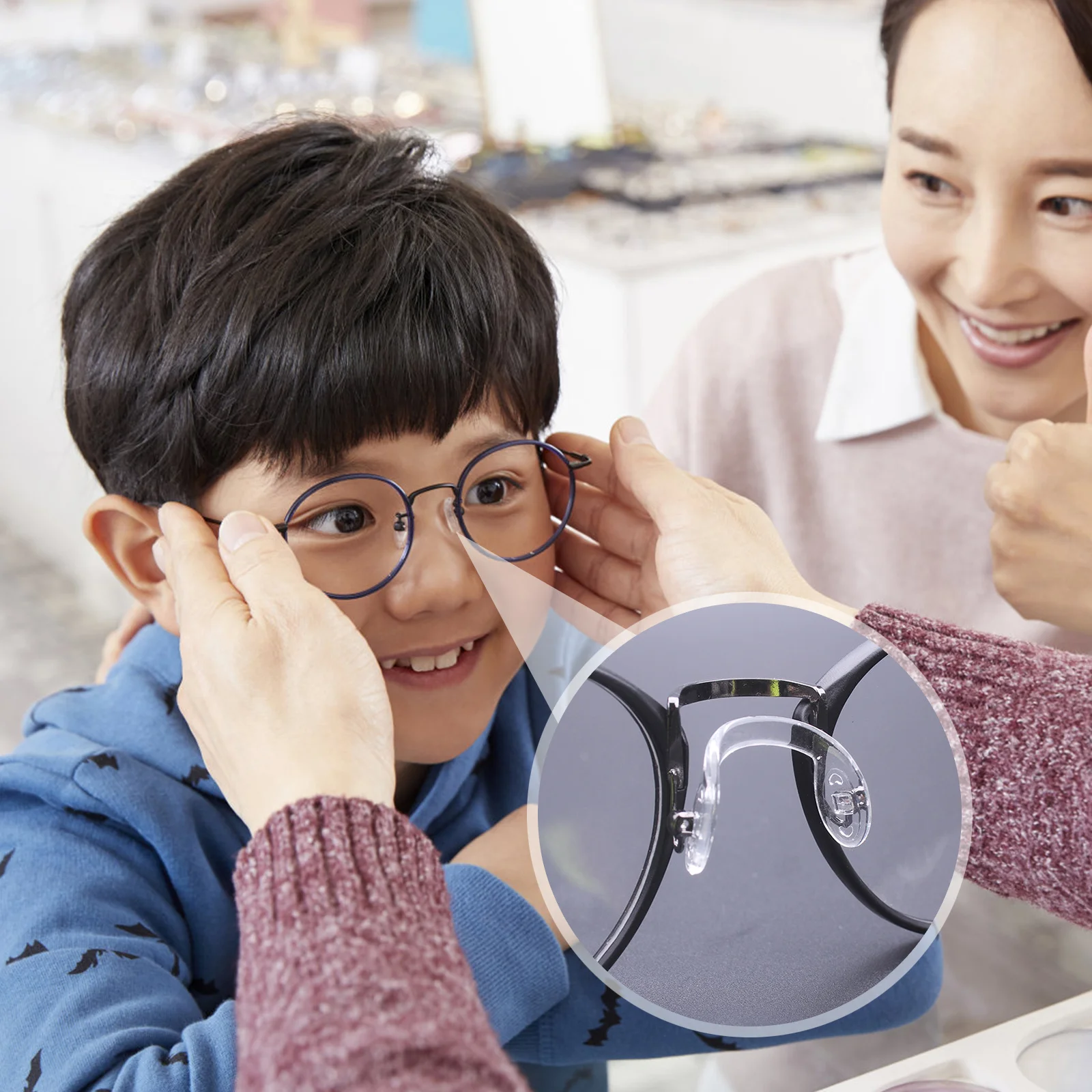

5pcs Transparent Large Size Nose Pads for Eyeglasses Comfortable Non Slip Replaceable Silicone Bridge Supports Glasses