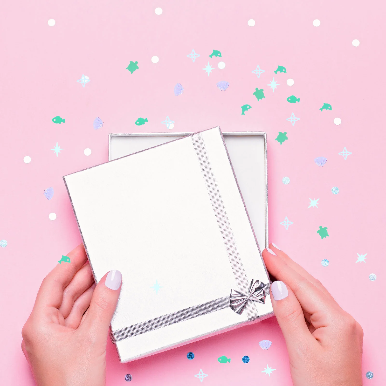 

2 Bags Sea Turtle Dolphin Shell Sequins Golden Decorative Filler for DIY Jewelry Crafts Apparel Party Decorations