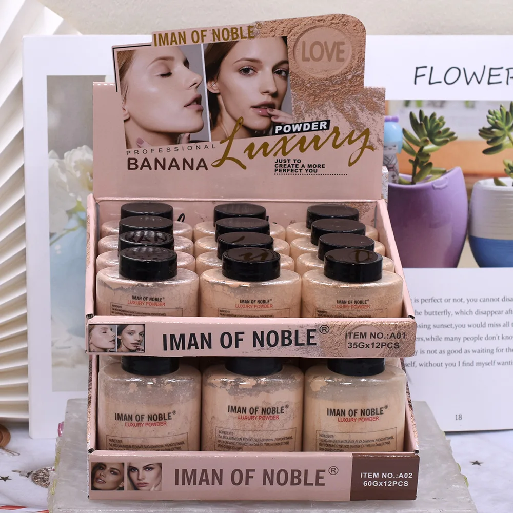 

12 pcs wheat dark skin matte breathable makeup powder LOOSE POWDER Oil control and makeup setting to enhance complexion