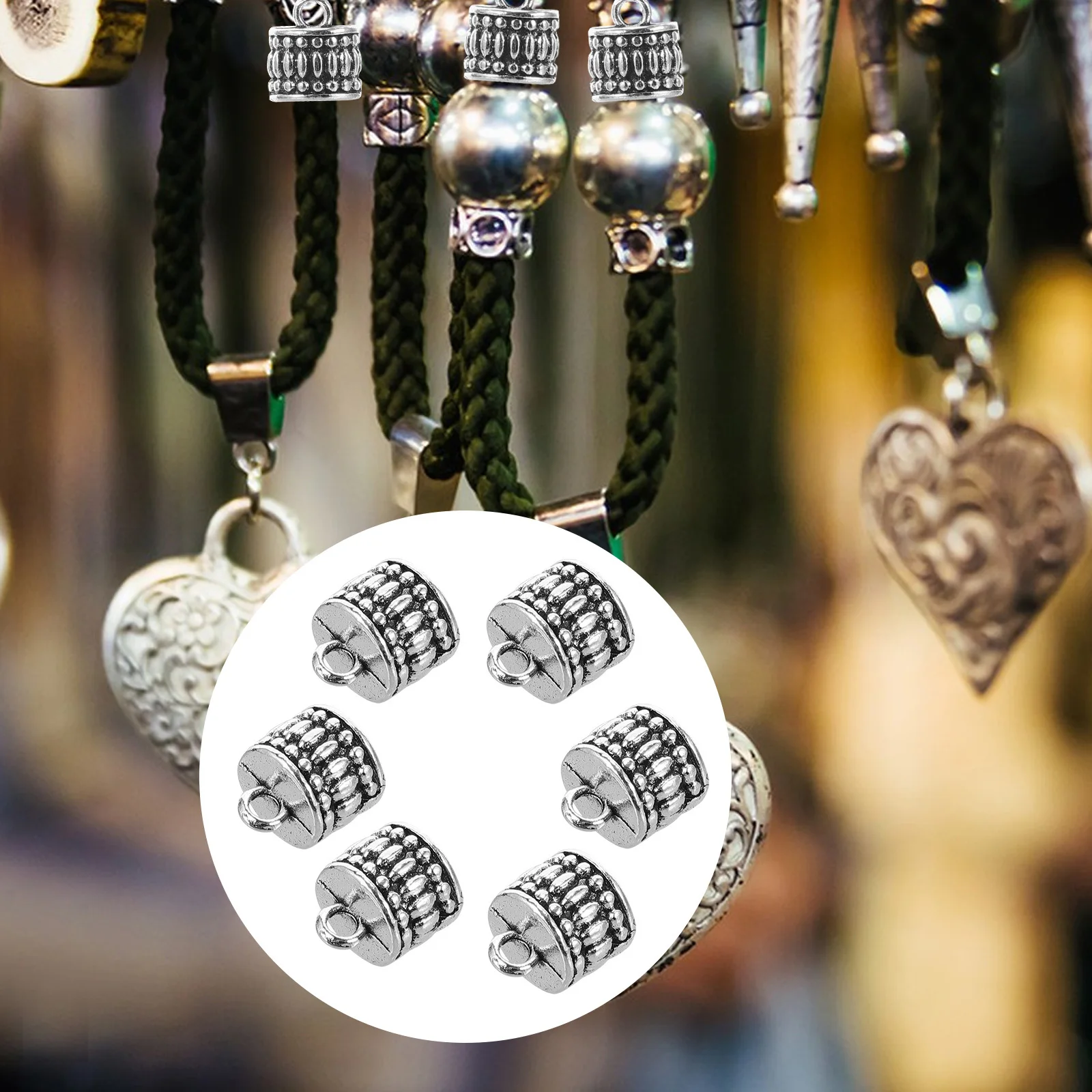 

20pcs Tibetan Silver Pendant Metal Beads Diy Jewelry Making Spacer Beads For Bracelet Necklace Craft Supplies Loose Beading Kits