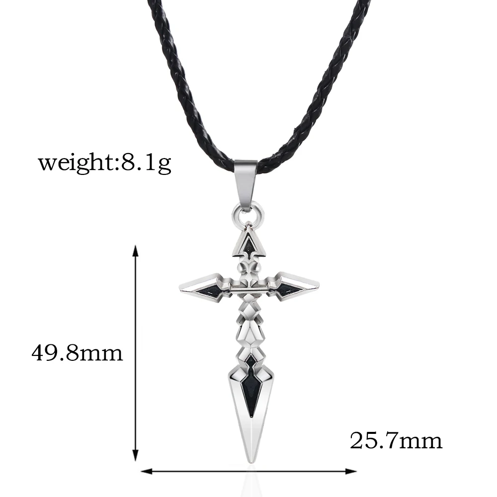 Anime Fate Stay Night Saber Pendant Necklace Emiya Cross Accessories Jewelry For Women Man Accessories Gifts