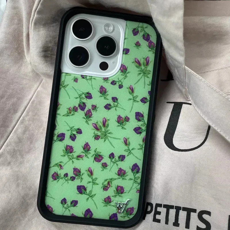 

Wildflower 3D Purple Rose flowers wf Phone Case for iPhone 12 13 14 15 16 Pro Max Plus 17Pro Wildflower flowers Girl Cover Casee