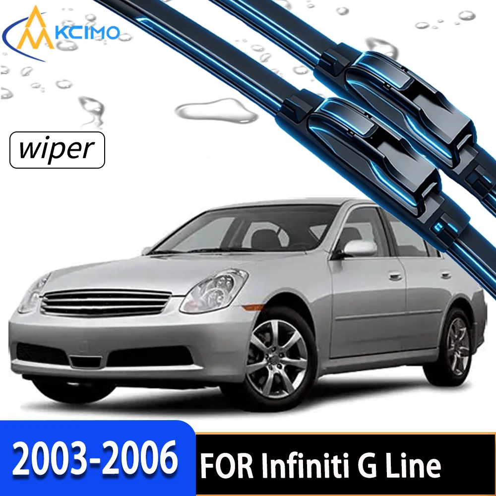

High Performance Front Windscreen Wipers with Durable High-Density Rubber for Infiniti G Line V35 2003-2006