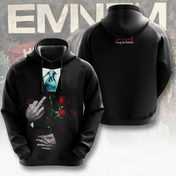 Rapper Eminem 3D Printing Hoodies Men's Hip Hop Hooded Sweatshirts Harajuku Hoody Tracksuits Pullover Top Coat Man Clothes